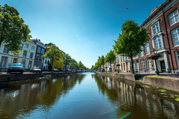 istock Leiden with his canals in early morning sun. 1276637742