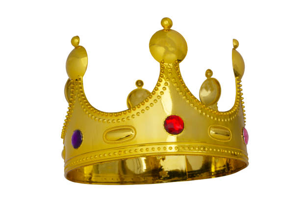 istock Gold king crown isolated on white 1276639057