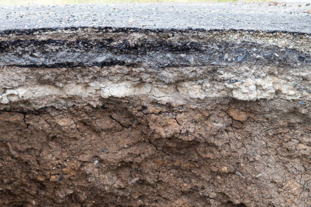 istock Soil erosion under the road. 1276640768