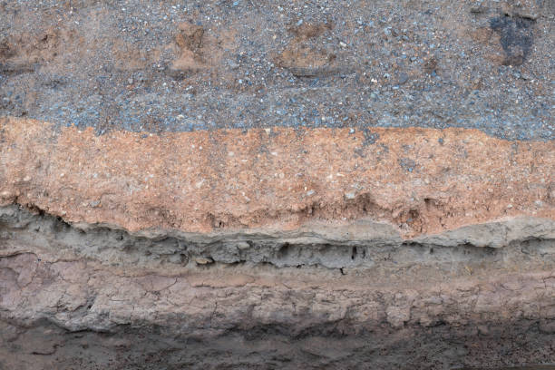 istock Gravel under the eroded road. 1276640769