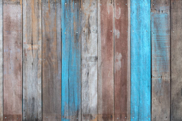 istock Old wooden wall with antique blue. 1276641284