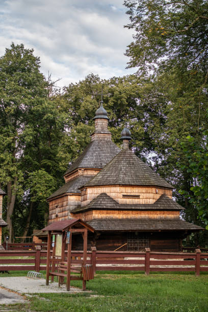 istock Wooden church 1276643748