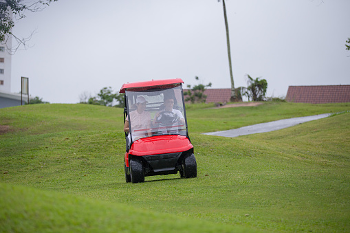 Golf Cart on Golf Course