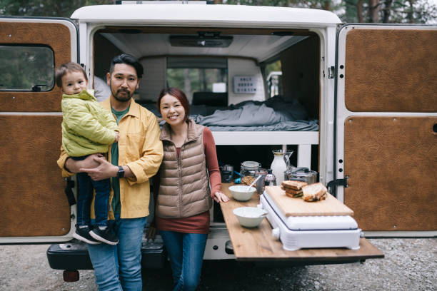 istock Family with their camper van 1276653989