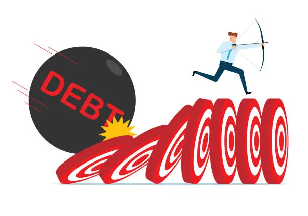 Vector illustration of Debt