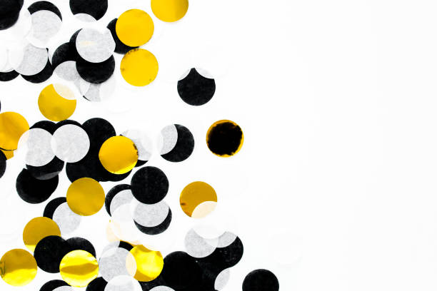istock Colorful paper confetti on white background. Celebration concept. Flat lay. Top view 1276662672