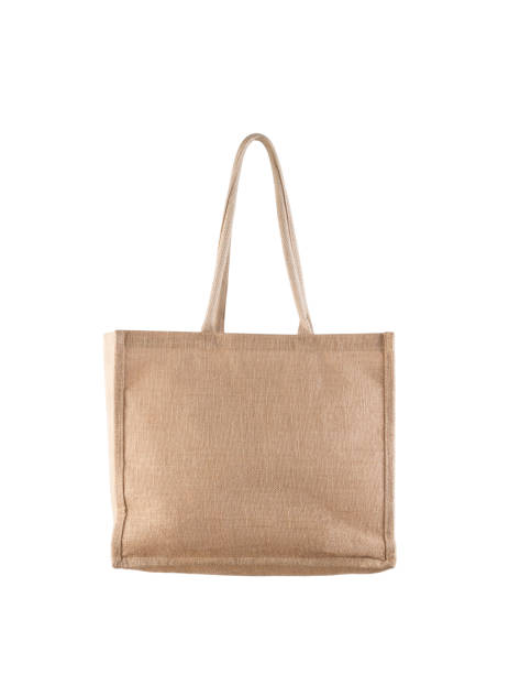 istock Jute shopping bag isolated on white background with clipping path 1276662779