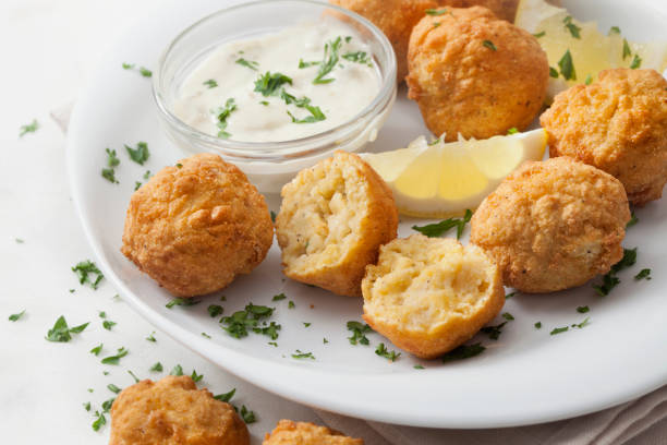 istock Hush Puppies with a Creamy Dip 1276663620