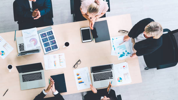 istock Business people group meeting shot from top view 1276663769