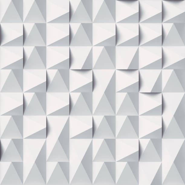 istock Trendy abstract white template with pattern of randomly arranged geometric shapes. 3d rendering digital illustration 1276664103
