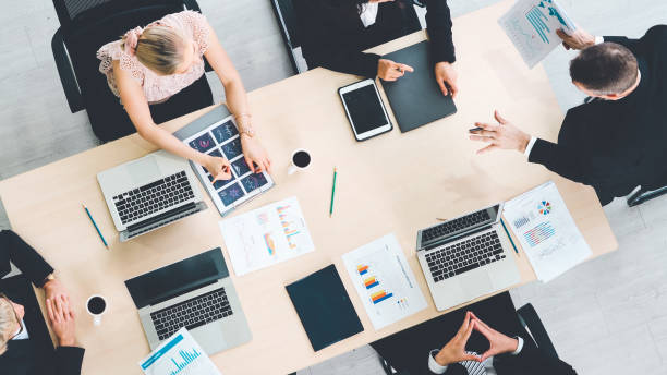 istock Business people group meeting shot from top view 1276665286