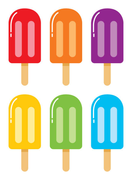 illustrazioni stock, clip art, cartoni animati e icone di tendenza di sei ghiaccioli - creamsicle