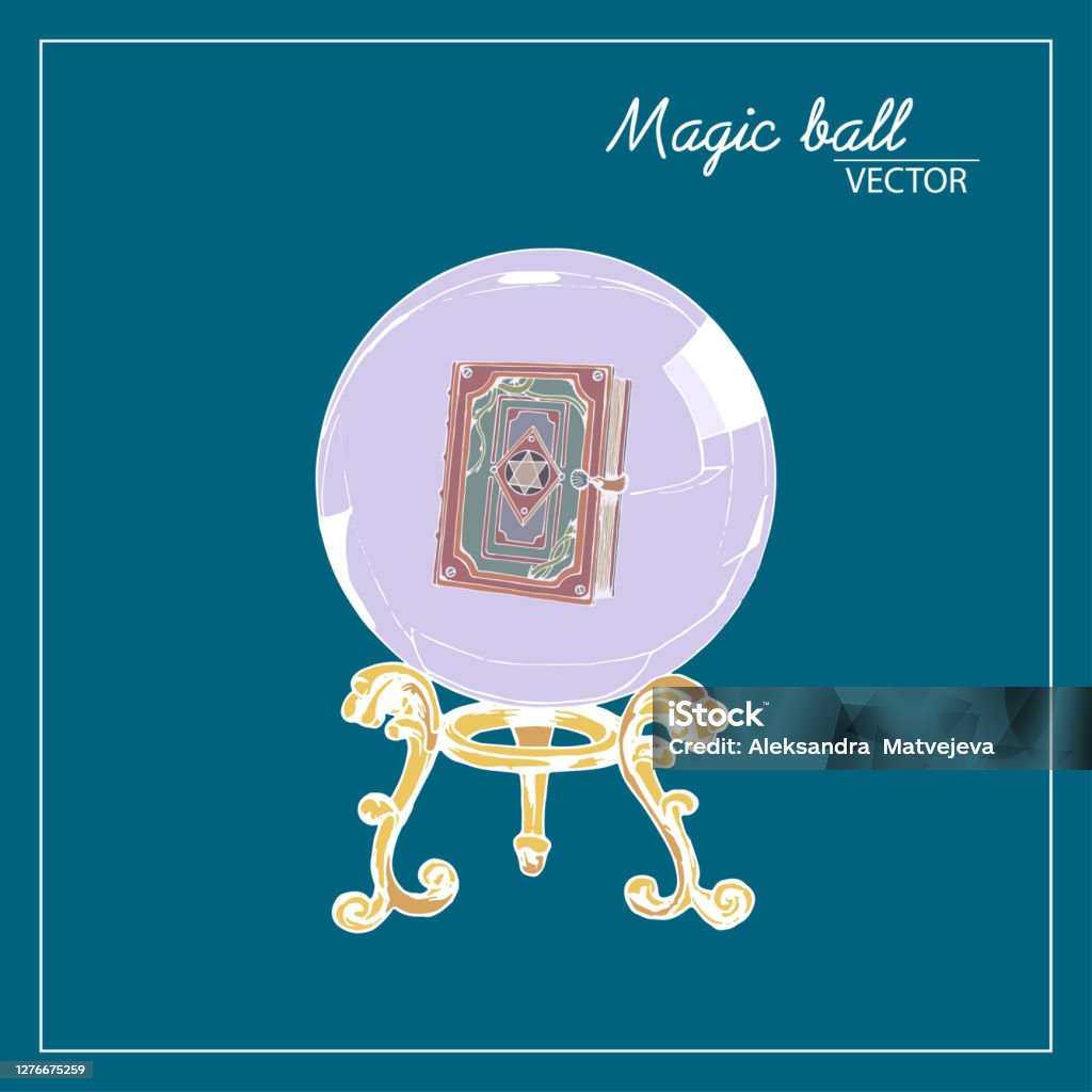 Magic Ball Writing Vector Illustration Magic Ball Stock Illustration - Download Image Now ...