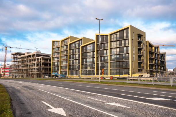 istock Residentian buildings under construction at sunset 1276683868