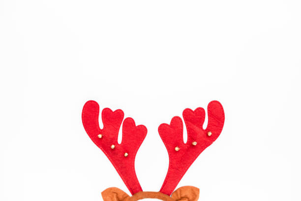 istock Christmas deer hat. Flat lay, top view Christmas concept 1276687382