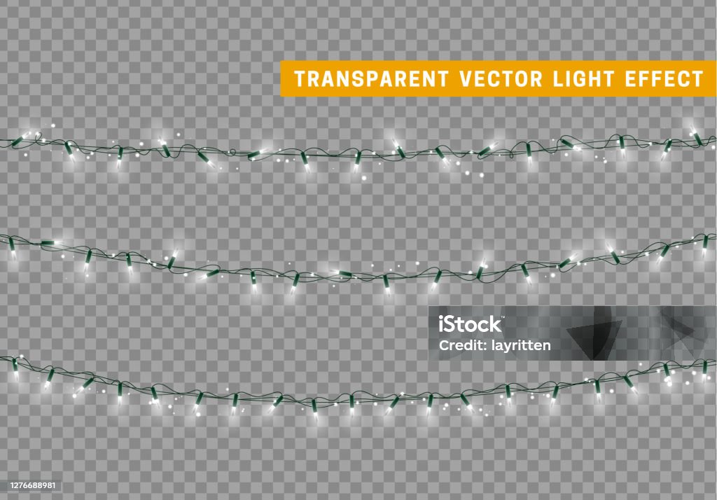 Noel ışıkları gerçekçi tasarım öğeleri izole. - Royalty-free Yılbaşı Işıkları Vector Art