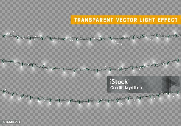 Noel Işıkları Gerçekçi Tasarım Öğeleri Izole Stok Vektör Sanatı & Yılbaşı Işıkları‘nin Daha Fazla Görseli - Yılbaşı Işıkları, Beyaz, Aydınlatma Ürünleri