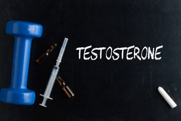 testosterona escrita en una pizarra - brain gym fotografías e imágenes de stock