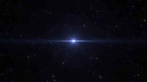 Photo of Journey Through Glow Star Field in Deep Outer Space Universe Flight - Abstract Background Texture