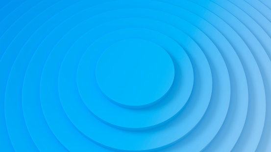 Abstract blue paper cut background, circle shape. Blue circles for your design layout