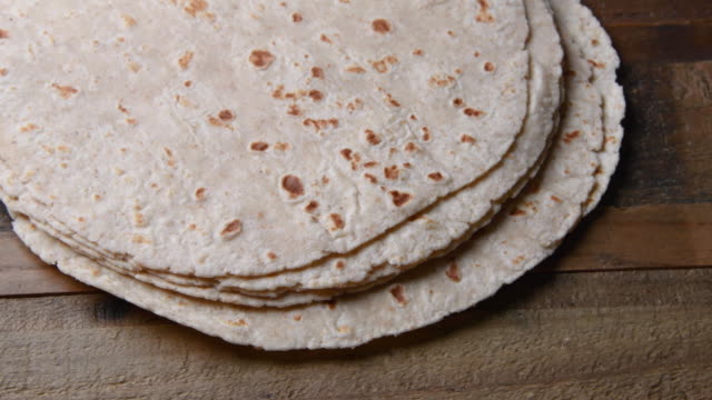Mexican Home made Flour Tortillas from above