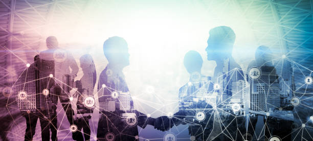 istock Creative image of many business people conference group meeting 1276705853