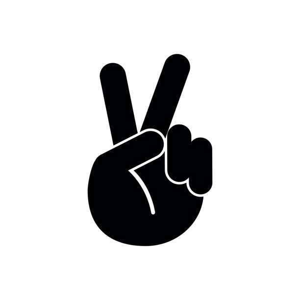 peace icon vektor-logo-vorlage - peace sign stock-grafiken, -clipart, -cartoons und -symbole