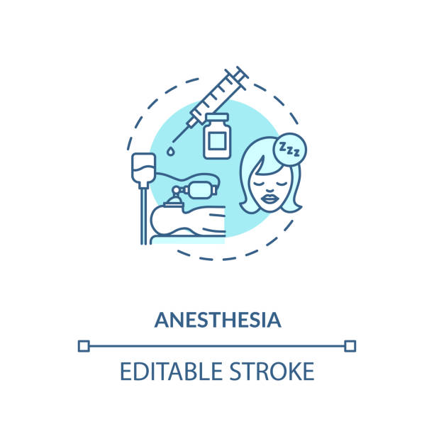 ilustrações, clipart, desenhos animados e ícones de ícone conceitual da anestesia - tranquilizing