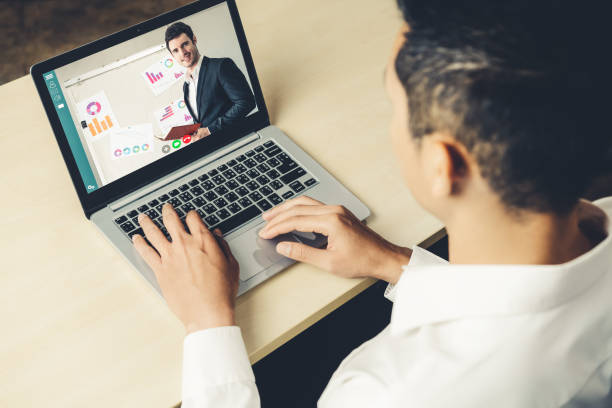istock E-learning and Online Business Presentation Meeting Concept. 1276714574