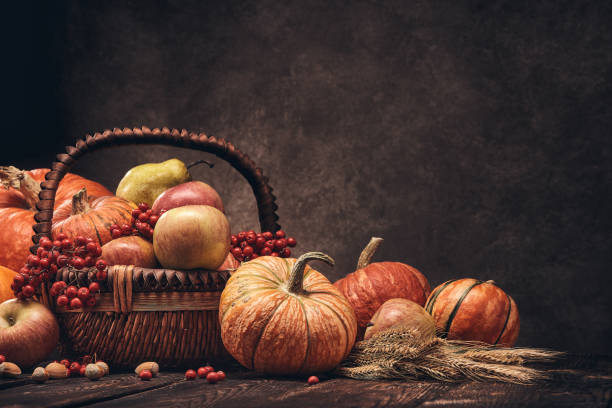istock Thanksgiving background. Autumn harvest 1276714873