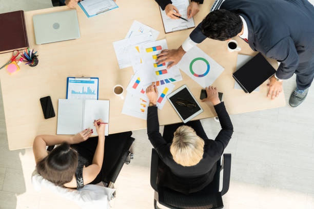 istock Business people group meeting shot from top view 1276720779