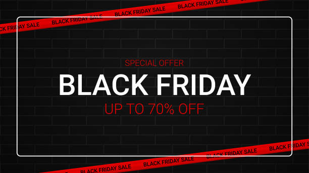 black friday banner design vorlage für promotion, vektor-illustration - label price tag price blank stock-grafiken, -clipart, -cartoons und -symbole