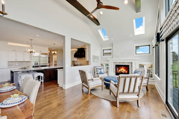 istock Unique family room with skylights 1276741211