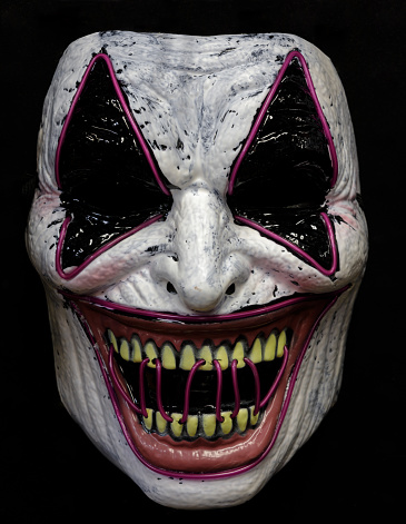 Halloween Face Mask Isolated on Black