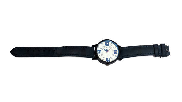 istock Gray wrist watch, isolated on white background 1276746079