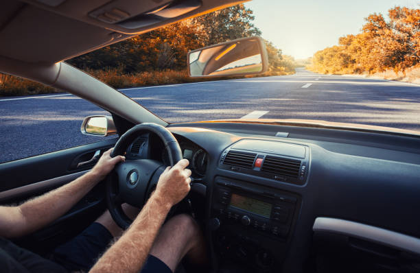 istock Car dashboard and steering wheel inside of car 1276748031