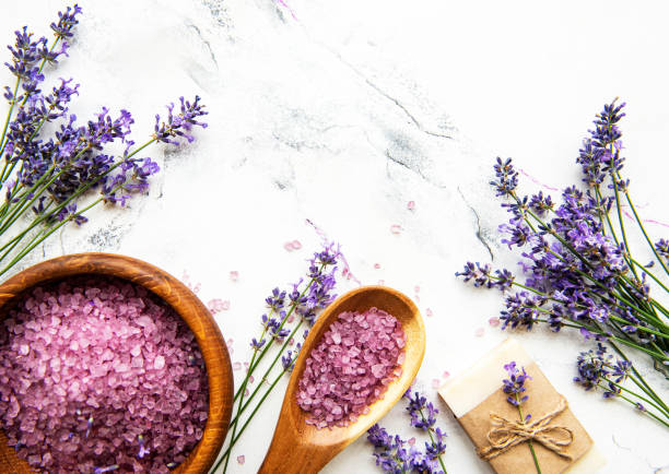 istock Natural  herb cosmetic with lavender 1276749599