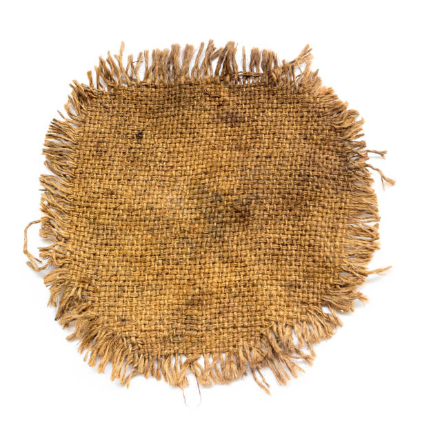 kawałek stare postrzępione krawędzie tkaniny - frayed burlap textile part of zdjęcia i obrazy z banku zdjęć