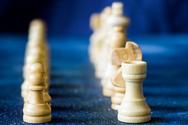 체크메이트와 체스 피규어 클로즈업, 보드 게임 - bishop georgia 뉴스 사진 이미지