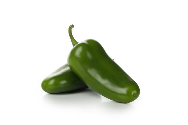 istock Fresh green pepper isolated on white background 1276761746