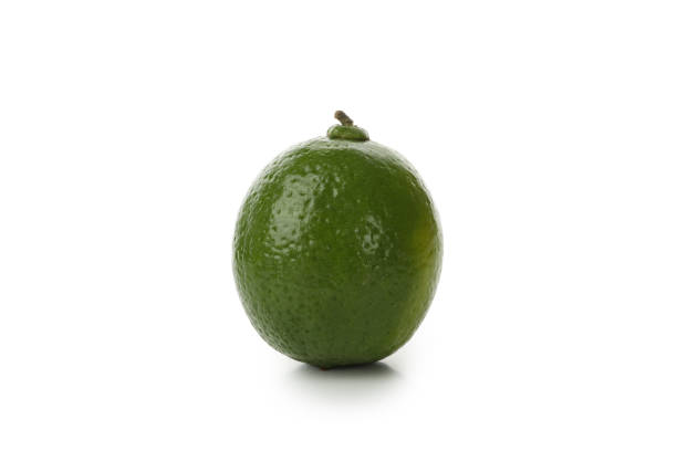 istock Fresh green avocado isolated on white background 1276762782