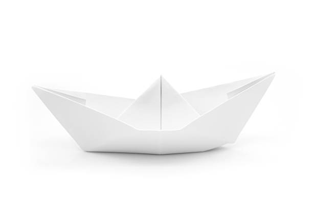 istock Paper ship as origami isolated on white, concept idea 1276766327