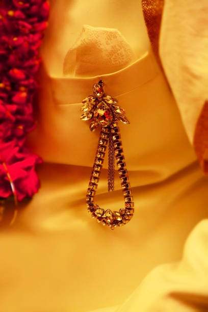 istock Diamond Studded Brooch on Sherwani 1276768623