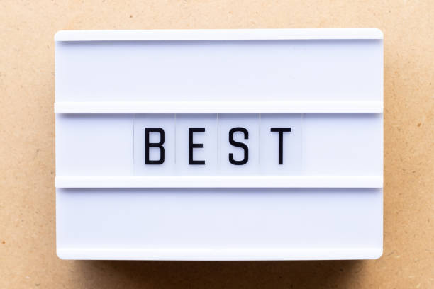 istock Lightbox with word best on wood background 1276771054