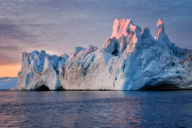 istock floating glaciers in the rays of the setting sun at polar night 1276774310
