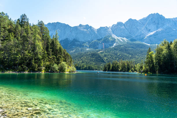 istock view on the beautiful zugspitze mountain and the eibsee 1276776422
