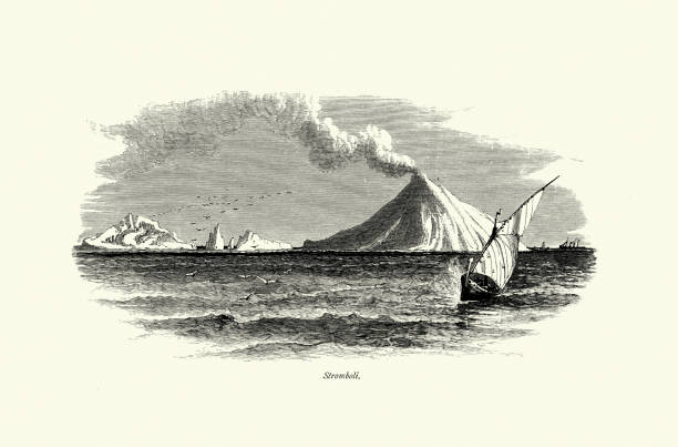 Download Volcano, Sicily, Eruption. Royalty-Free Stock Illustration