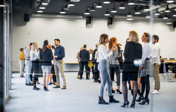 istock Business people at a conference event 1276781601