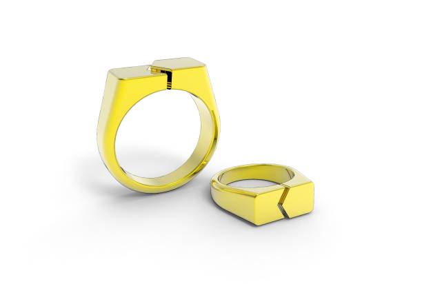 istock 3d rendering of signet ring 1276785813