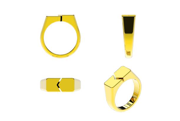 istock 3d rendering of signet ring 1276785840
